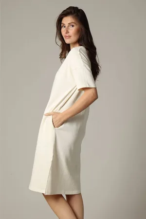 Deeluxe Sportkledingjurk van fleece met ronde hals en korte mouwen XL