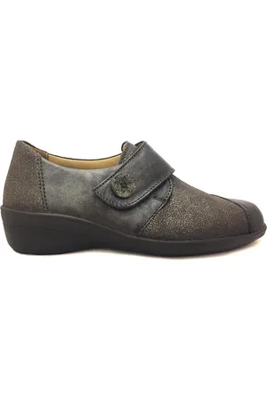 Solidus Grijze Klittenbandschoenen Hedda Wijdte J