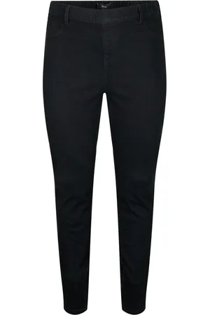 Zizzi JSMILA, JEGGINGS Dames Jeans - Black - Maat S/78 cm