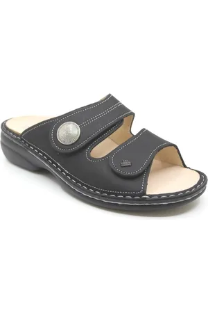 FinnComfort Finn Comfort, SANSIBAR, 02550-723393, Zwarte dames slipper met uitneembaar voetbed