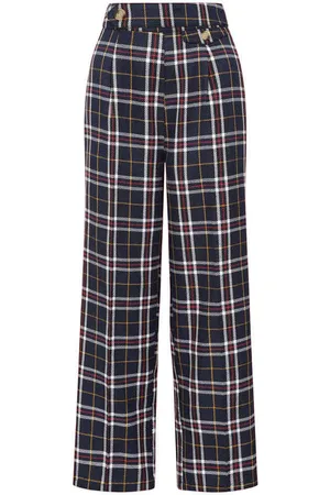 Banned Retro Tara Tartan Wijde broek - L