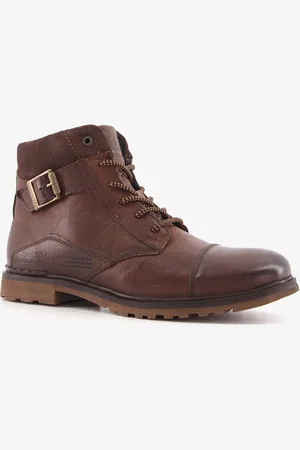 Bugatti Hoge leren heren veterboots - Maat 41