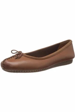 Clarks Damesschoenen - Freckle Ice - Dark Tan Leather - Maat 40