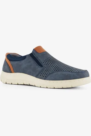 Blue Box Heren instappers donkerblauw - Maat 43 - Uitneembare zool