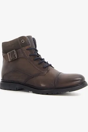 Bugatti Leren heren veterboots donkerbruin - Maat 42