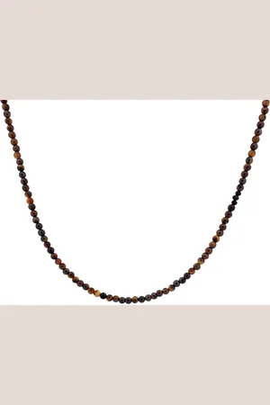 IBIZA MEN MENS JEWELLERY IbizaMen - heren ketting - tijgeroog - 4mm - 50cm
