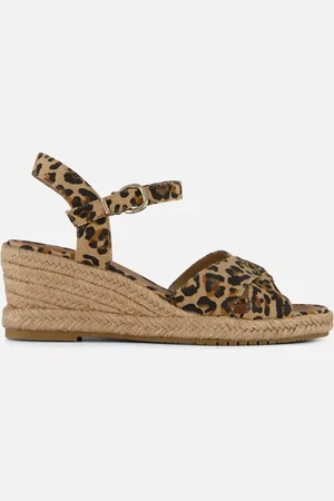 Tamaris Leopard Espadrilles met hak Textiel - Dames - Maat 39