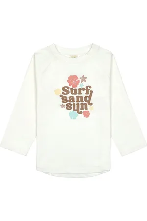 LÄSSIG UV - T-shirt - Bloemetjes - Surf - Sand - Sun - - Sea salt - Maat 104