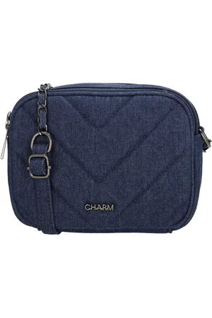 Charm London Hollywood Schoudertas - Crossbody - Camerabag - Spijkerstof
