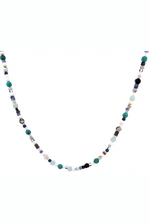IBIZA MEN MENS JEWELLERY IbizaMen - heren ketting - - blauw - 4-6mm - 50cm