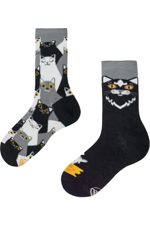 Many Mornings Kids sokken black cat