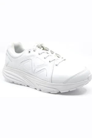 Mbt SIMBA TRAINER W White/Silver, 700861-409F, kleurige sneaker met een ronde zool met balance point