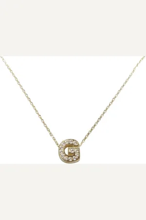 Christian Gouden ketting met G zirkonia hanger