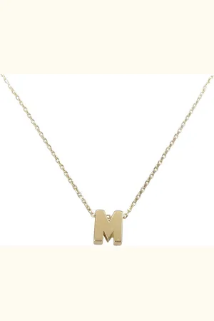Christian Gouden ketting met M hanger