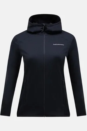 Peak Performance Light Zip Hood Fleece Dames M