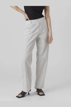 VERO MODA Carly Mr Stripe Broek Grijs XL / 32 Vrouw