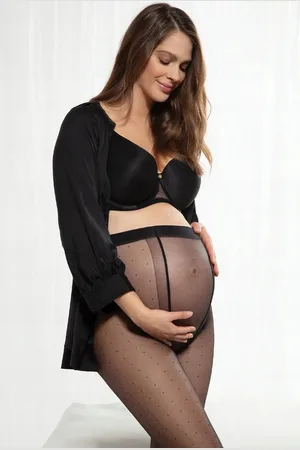 Gatta Zwangerschapspanty - 20 DEN - Maat M - Zwart - Panty met Stippen - Dames Panty - Zwanger - Panty Zwangerschap ( 1 stuks )