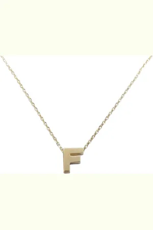 Christian Gouden ketting met F hanger