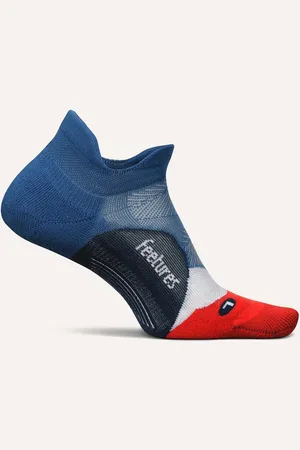 Feetures | Elite | Light Cushion | No Show Tab V2 | Hardloopsokken | Unisex | Atmospheric Blue | 34-37