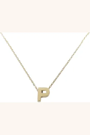 Christian Gouden ketting met P hanger