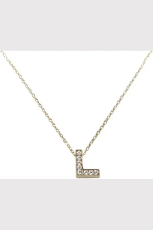 Christian Gouden ketting met L zirkonia hanger