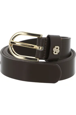 HUGO BOSS Leren Riem Scarlet Sz25 Belt W75 Bruine