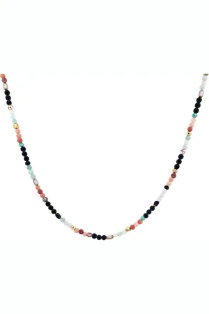 IBIZA MEN MENS JEWELLERY IbizaMen - heren ketting - gekleurd - amazoniet - aventurijn - 4mm - 50cm