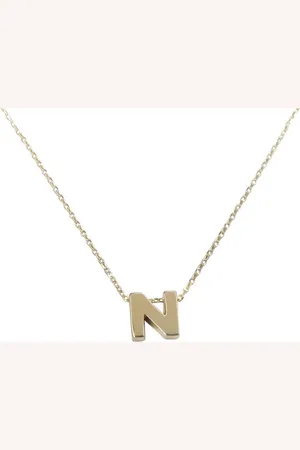 Christian Gouden ketting met N hanger
