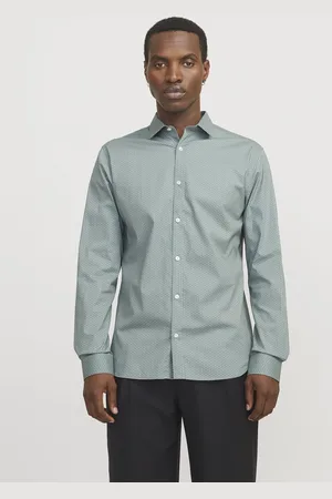 JACK & JONES JACK&JONES - JPRBLABLACKPOOL PRINT L/S SHIRT SN - Heren - Overhemden