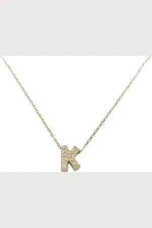 Christian Gouden ketting met K zirkonia hanger