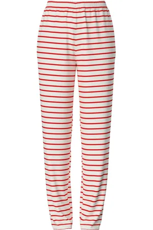 Pieces® Chilli Straight Stripe Broek Rood, M Vrouw