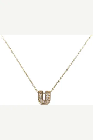 Christian Gouden ketting met U zirkonia hanger