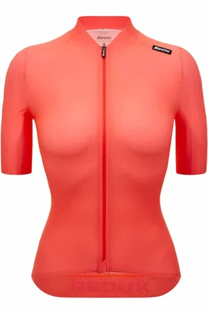 Santini Redux Speed Korte Mouw Wielertrui Oranje M Vrouw