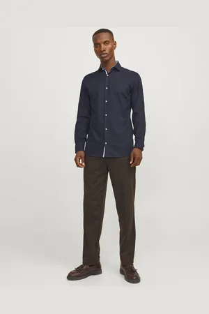 JACK & JONES JACK&JONES - JPRBLAPARKER DETAIL L/S SHIRT NOOS - Heren - Overhemden