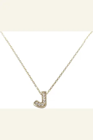 Christian Gouden ketting met J zirkonia hanger