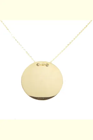 Christian Gouden ronde hanger met ketting