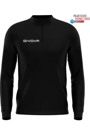 Givova 500 Sweatshirt Met Halve Rits Zwart 8-10 Years Jongen