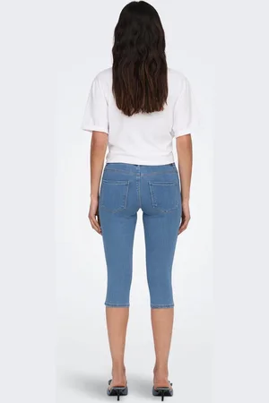 ONLY Jeans Onlrain Life Reg Sk Knickers Dnm 15136463 Light Blue Denim Dames Maat - L