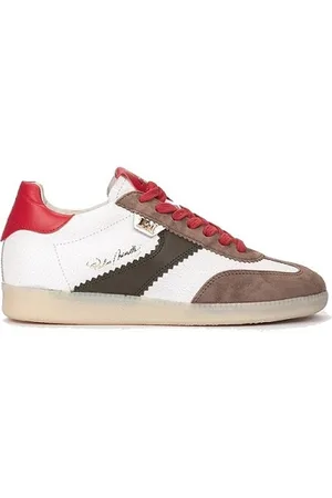 Pedro Miralles Georgia dames sneakers wit met rood leer