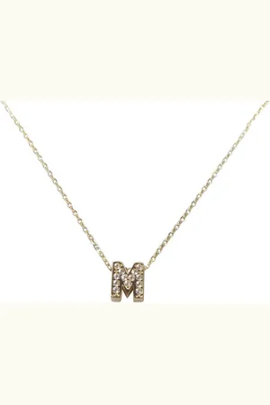 Christian Gouden ketting met M zirkonia hanger