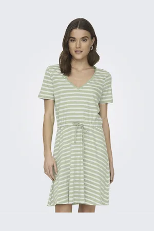 ONLY ONLMAY S/S V-NECK SHORT DRESS JRS NOOS - Dames - Mini jurken