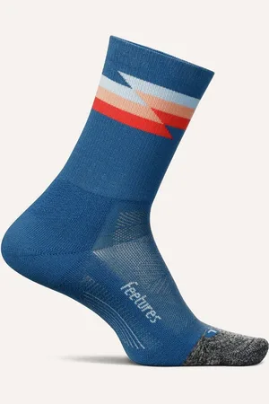 Feetures | Elite | Light Cushion | Mini Crew V2 | Hardloopsokken | Unisex | Synthwave Blue | 47-51