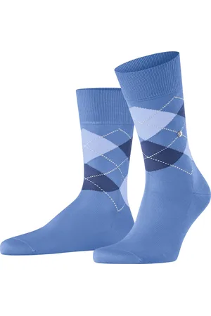 Burlington Manchester one-size organisch katoen sokken heren blauw - Maat 46-50