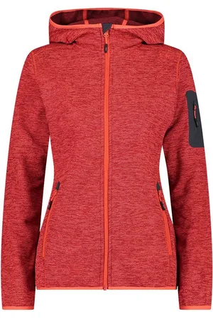 CMP 3h19826 Fleece Met Kap Rood XS Vrouw