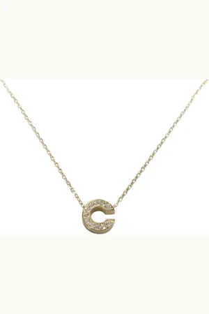 Christian Gouden ketting met C zirkonia hanger