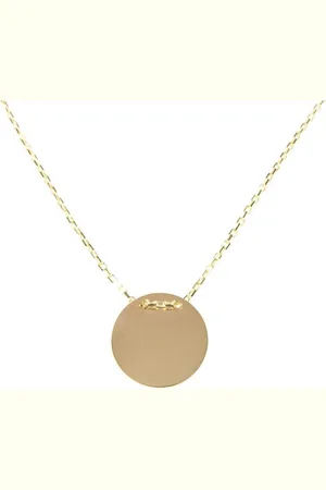 Christian Gouden ketting met ronde hanger