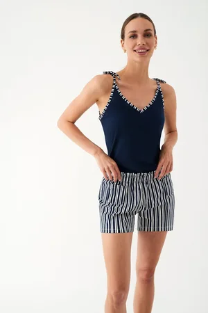 Promise Pyjama Set Navy Stripes - maat XL
