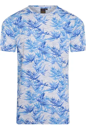 Mario Russo T-shirt - Bloemenpatroon - Zomershirt - XL