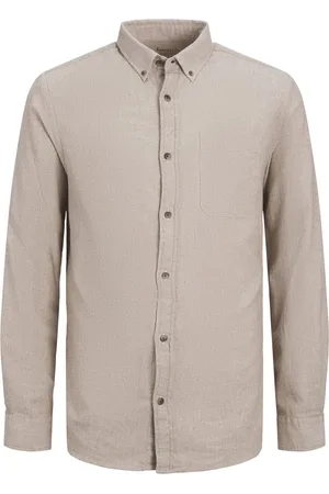 JACK & JONES JACK&JONES JJECLASSIC MELANGE SHIRT LS SN Heren Overhemd - Maat XL