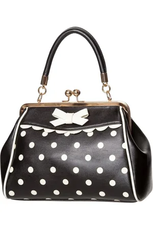 Dancing Days Banned - - Retro handtas - Crazy Little Thing - /Wit - (bxhxd) ca. 31cm x 21cm x 13cm
